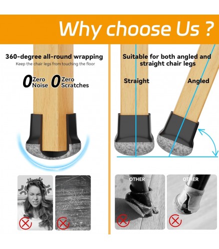 Chair Leg Floor Protectors for Hardwood Floor