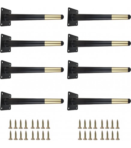 Matte Black Gold Metal Furniture Legs