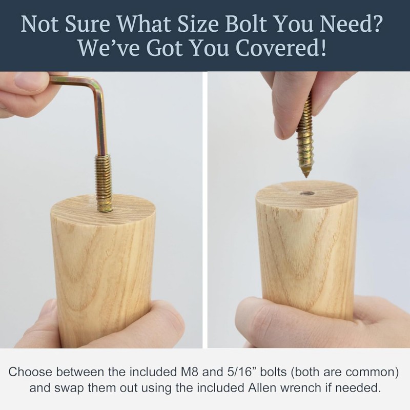 Premium Ash Wood Furniture Legs