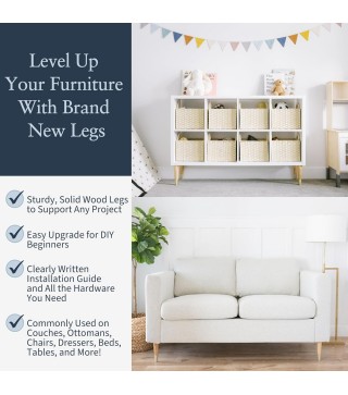 Premium Ash Wood Furniture Legs