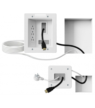 TV Cable Concealer Kit with Recessed Power
