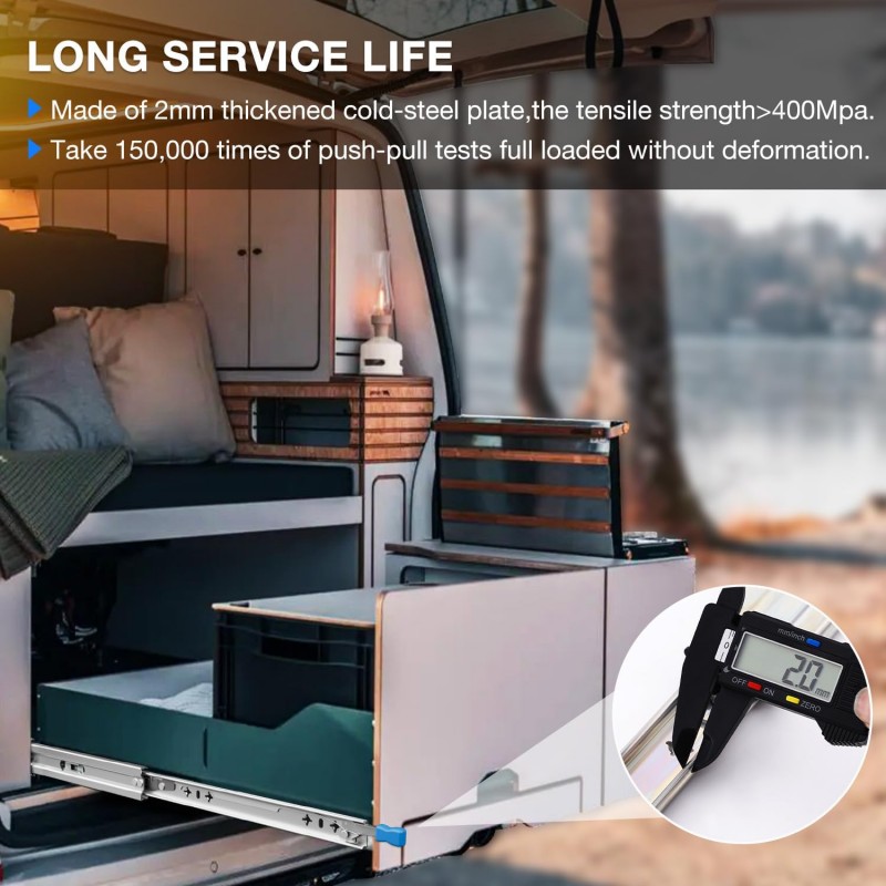 Slides Full Extension Runners with Lock