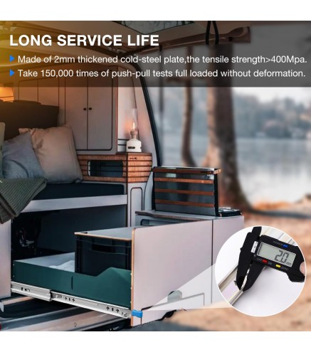 Slides Full Extension Runners with Lock