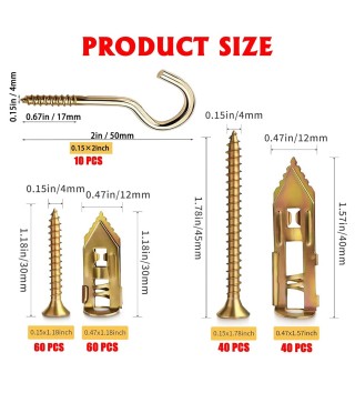 Self Drilling Drywall Anchors with Screws Kit