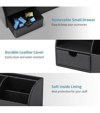 Office Desk Organizer Leather Desktop