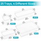Clear Plastic Drawer Organizers Set