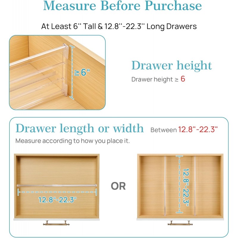 Tall Upgrade Drawer Dividers for Big