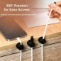 6PC 360° Rotatable Spring Cable Management, Cord Organizer Holder for Desk