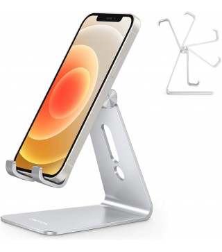 Adjustable Cell Phone Stand, Aluminum Desktop Cellphone Stand