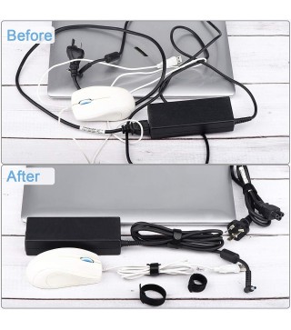 60 PCS 6 Inches Reusable Cable Ties, Adjustable Cord Straps Wire Organizer Cord Wrap and Hook Loop Cable Management