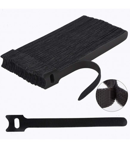 60 PCS 6 Inches Reusable Cable Ties, Adjustable Cord Straps Wire Organizer Cord Wrap and Hook Loop Cable Management