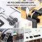 192 PCS Cable Management Kit 4 Wire Organizer Sleeve
