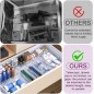 Clear Drawer Organizer, Adjustable Drawer Storage Box