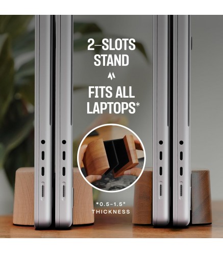 Adjustable Dual Vertical Laptop Stand for Desk