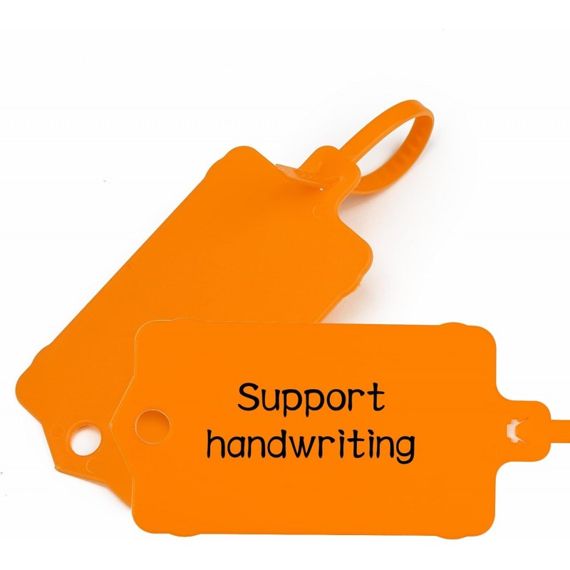 100pcs Blank Plastic Tags for Labeling Reusable Hanging Tags Ties Key Tag