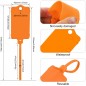 100pcs Blank Plastic Tags for Labeling Reusable Hanging Tags Ties Key Tag