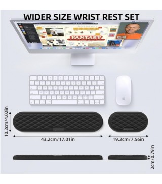Upgraded Wider Wrist Rest Set