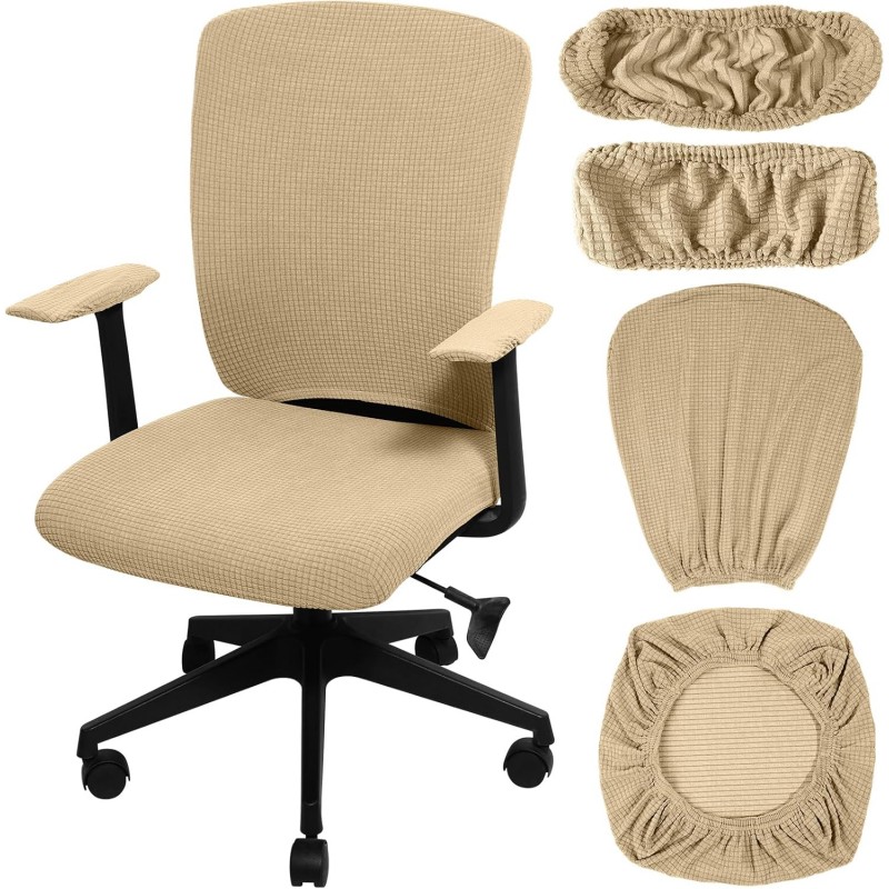 Tallew 4 Pcs Office Chair Covers Set Computer Universal