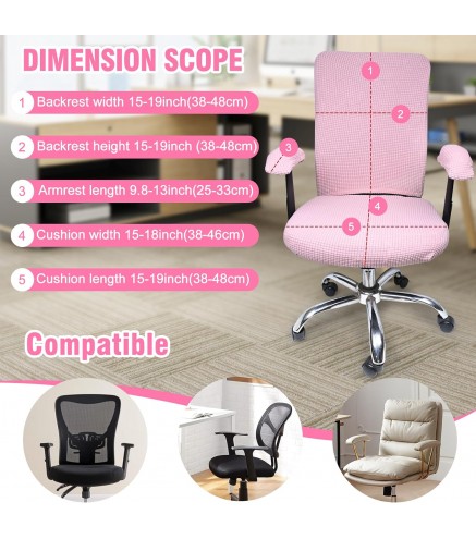 4 Pcs Office Chair Covers Set Computer Universal