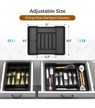 Extra Large Expandable Silverware Organizer