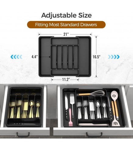 Extra Large Expandable Silverware Organizer