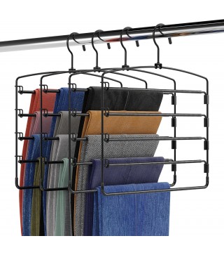 Fontaines Luxury 5 Tier Pants Hangers 4 Pack