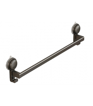 Suction Cup (Twist) Single Rod 24" Towel Bar with Hooks