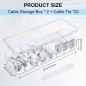 2 Pcs Cable Organizer Box with Wire Ties
