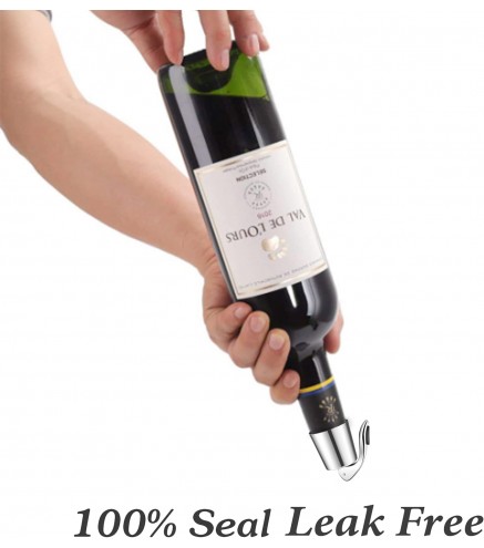 SteeL Leakproof Expanding Wine Stopper (2 Pack)