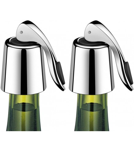 SteeL Leakproof Expanding Wine Stopper (2 Pack)