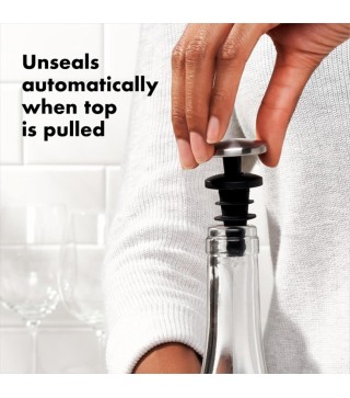 SteeL Leakproof Expanding Wine Stopper (2 Pack)