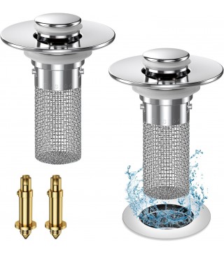 New Pop Up Bathroom Sink Drain Strainer Hair Catcher