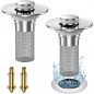 New Pop Up Bathroom Sink Drain Strainer Hair Catcher
