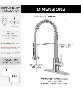 Kitchen Faucets with Sprayer