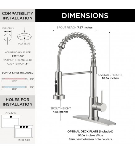 Kitchen Faucets with Sprayer