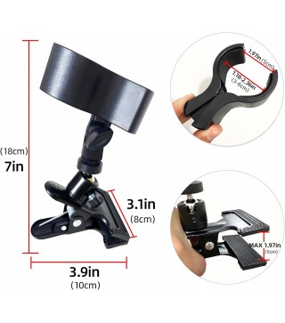 360 Degree Rotating Hands Free Hair Dryer Holder Sturdy Metal Base