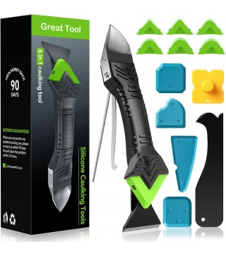 Caulking Tool 5 in 1 Silicone Caulking Grout Removal Sealant Finishing Tool