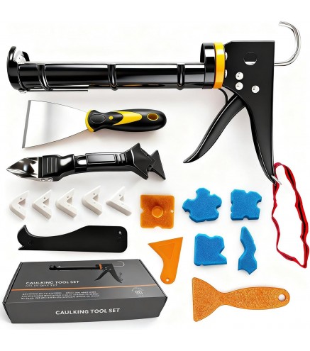 Caulk Gun Kit, Smooth Silicone Caulking Gun