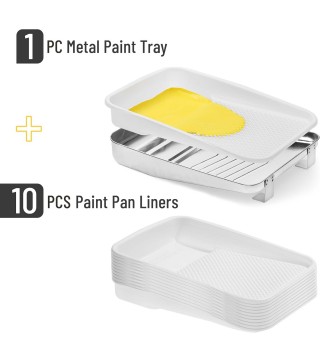 Bates 9 Inch Paint Tray with 10 Plastic Liners