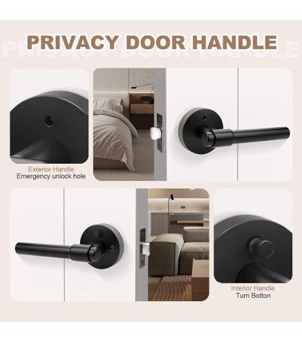 Black Interior Door Handle