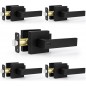 5 Pack Matte Black Door Handles Interior Door Knobs
