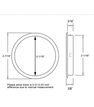 4 Pack Closet Door Finger Pull 2-1/16”