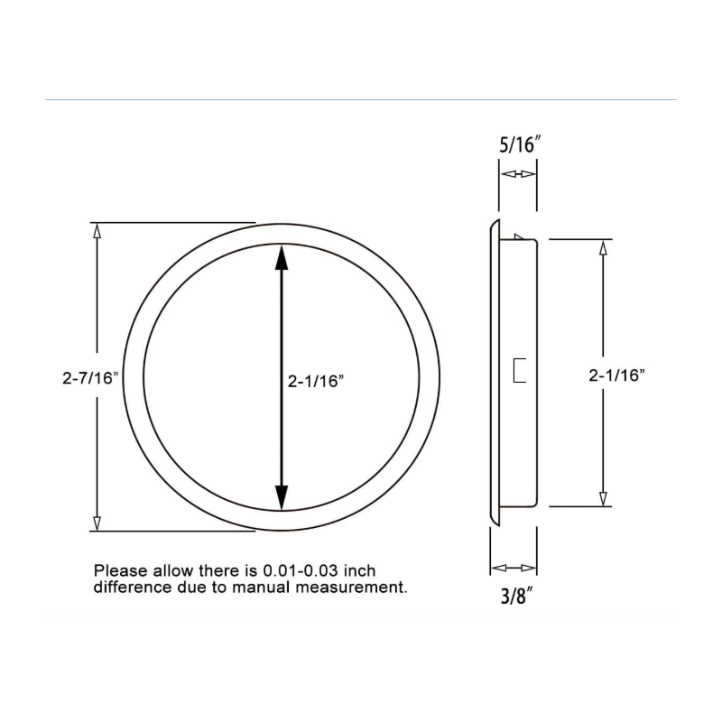 4 Pack Closet Door Finger Pull 2-1/16”