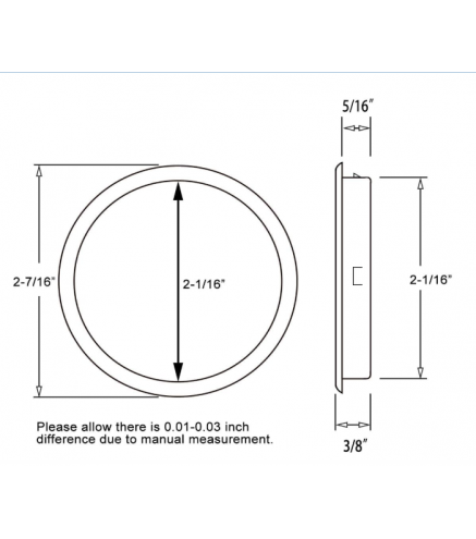 4 Pack Closet Door Finger Pull 2-1/16”