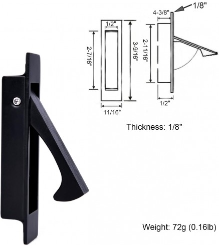 Pocket Door Handles Edge Pull