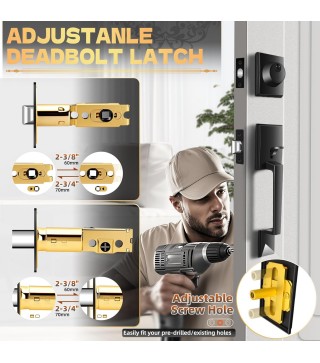 Front Door Handle and Deadbolt Set, Front Door Lock Set
