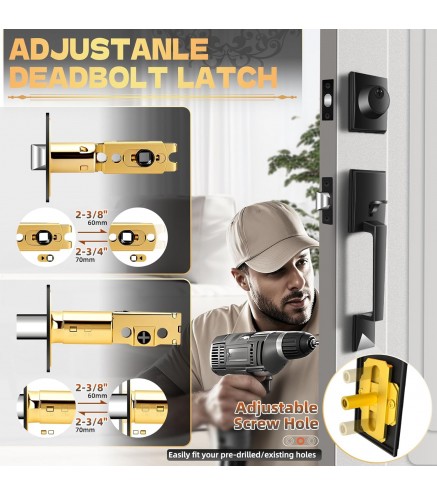 Front Door Handle and Deadbolt Set, Front Door Lock Set