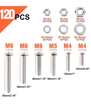 Bolts, Nuts, and Washer Assortment Kit