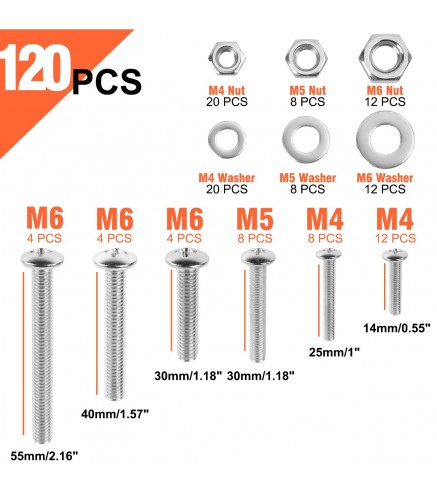 Bolts, Nuts, and Washer Assortment Kit