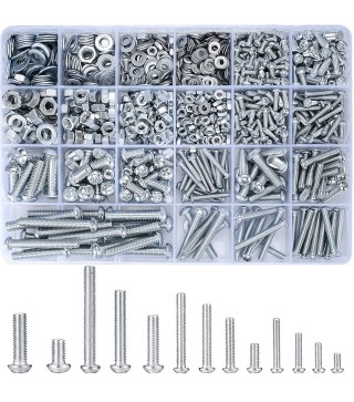 1080 Pcs Screws Bolts and Nuts Assortment Kit